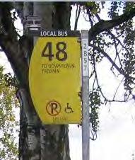Pairs of stops should be located as close to each other as is practical and safe. TREES & LIMBS A pole should be located a minimum of 4 away from the trunk of a tree.