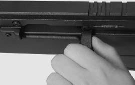 Loading of the SL8-5 Starting situation: There is no magazine in the weapon, the bolt is closed (locked). Put the rifle on "SAFE"!