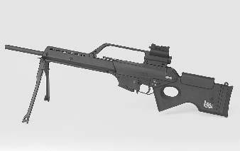 Fig. 3 SL8-5 with optical sight on short sight rail (special purpose accessory) Fig.