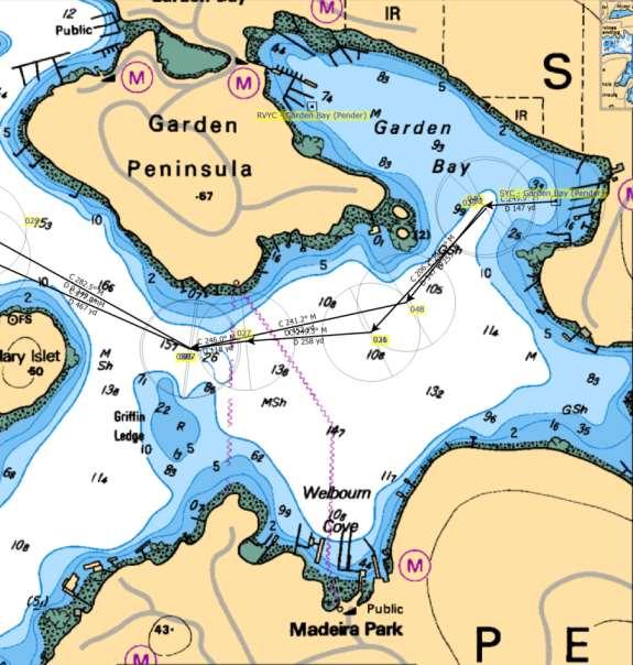 Garden Bay (Pender Harbour) - SYC and RVAN Outstations SYC Outstation Details 49 o 37.8' North Latitude - 124 o 01.