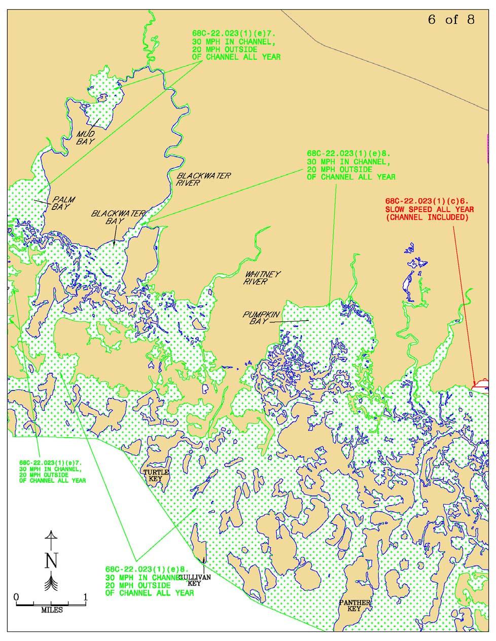 Figure 40. Designated manatee protection zones in Collier County (68C-22.023 FAC). Palm Bay to Panther Key.