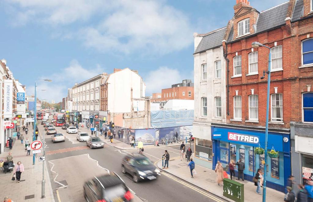 Prominent mixed-use parade in affluent London suburb SITUATION The property occupies a prominent corner position on the eastern side of Putney High Street and Montserrat Road.