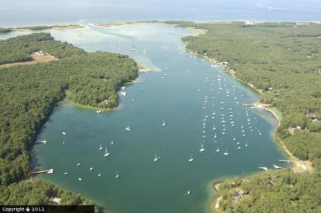 Lake Tashmoo, Martha s Vineyard is about six miles from Tarpaulin Cove to the south east.