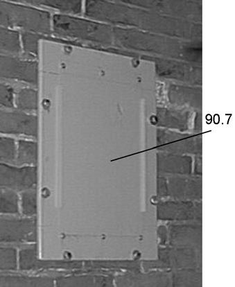 Figure 4.3 Pressure relief flap viewed from the outside. Figure 4.