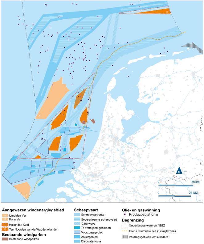Figure 1: Designated wind farm zones at the Dutch continental shelf 1.1.4.