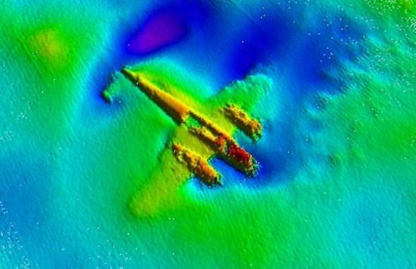 Figure 10: A scan of the sea bed in the English Channel shows the Dornier-17 German bomber, buried under sand since World War Two 2.2.3.