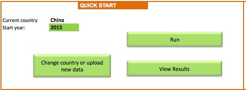 Step 1(b): Choose start year Type in the starting year for your assessment Start to generate results with the default