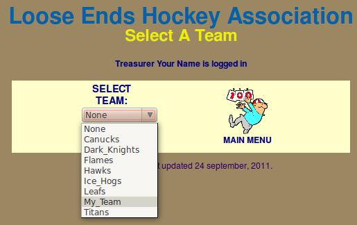 A GUIDE TO THE LOOSE ENDS HOCKEY LEAGUE WEBSITE PAGE 19 RECORDING FEES PAID The Treasurer and the President may record player fee payments in order to keep track of player eligibility.