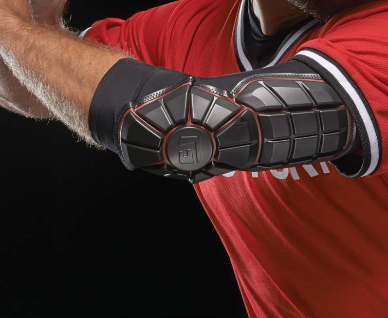 THE PRO EXTENDED ELBOW PAD GIVES YOU THE CONFIDENCE TO CROWD THE PLATE AND FEEL PROTECTED FROM AN INSIDE HEATER