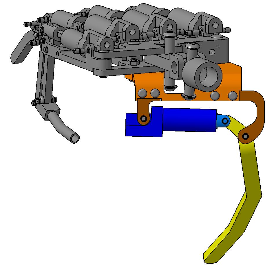 Design of the hydraulic hand B A P C Figure 18: Thumb mechanism.