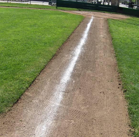 Once you get good at doing this and can push the edger straight you can weekly recut edge lines without