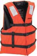 Features Aquafoam personal flotation foam, roomy armholes, adjustable side tabs, marine mesh inner lining and 62 sq. in. of 3M Scotchlite Reflective Material, SOLAS-grade 6755 on panels.