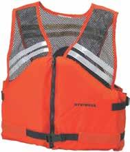 Features CROSSTECH flotation foam and 3M Scotchlite Reflective Material, SOLAS-grade 6755 on panels. Minimum 15 1/2 lb. buoyancy. USCG Approved, Type lll.
