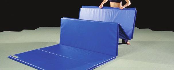 FOLDING MATS LANDING PADS LANDING PAD Heavy duty vinyl with 6 inches of high density poly foam to cushion impacts. The Dollamur 5 x 8 x 6 landing pad was developed with athlete safety in mind.