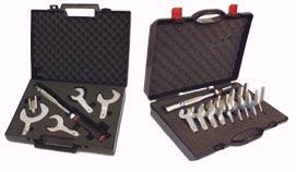 Torque wrenches Case of fork wrenches for gas connection Habitat case Habitat and industry case Composition 1 spanner 4 forks 1 spanner 9 forks Forks for 6 sides nuts on flat 24-32 - 36-50