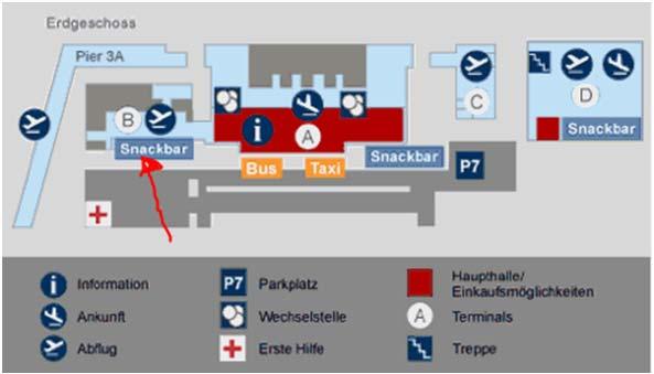 30 pm from Manchester Meeting point and time: Thursday, 25 th February 2016, 9 am at entrance to Terminal B, Schönefeld Aiport (see arrow below) Bring along: Boarding pass Identity card Student card