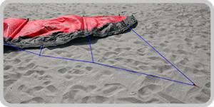 tumbled through the waves, or use it for leashing the kite for self-launching and landing. The Waroo is the only SLE kite that comes with dual rear line safeties as standard.