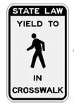 With the passage of a new pedestrian law, as of January 19, 2003, motorists must yield the right of way to a pedestrian who is walking in any part of a crosswalk that is in the same roadway as the
