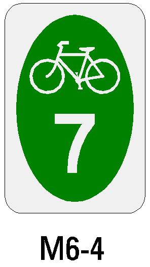 Bicycle Route Signage For many years, bicycle routes consisted only of generic green signs which said Bike Route.