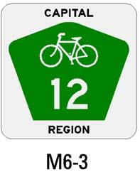 bike facility signage that can be used to identify Local, Regional, State and National bicycle routes.