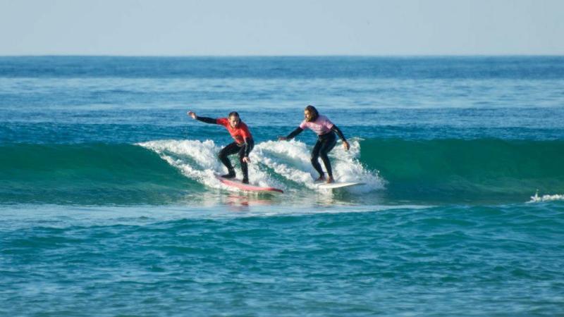 Spacious and serene, this surf camp along Portugal s Atlantic Coast will become your home away from home. Surf all day in breathtaking settings, with structured lessons both practical and theoretical.