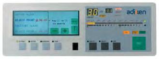 Control panel and remote control incorporating state of the art electronics Settings and maintenance Comprehensive display panel includes: operator interface level, settings, maintenance information