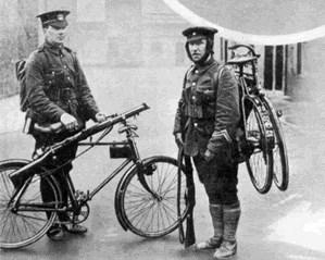 Main Bicycle Types Used Three main types of bicycle were used by the British army during the First World War: Military Folding Bicycles In Great Britain, they were mainly built by BSA (see photograph