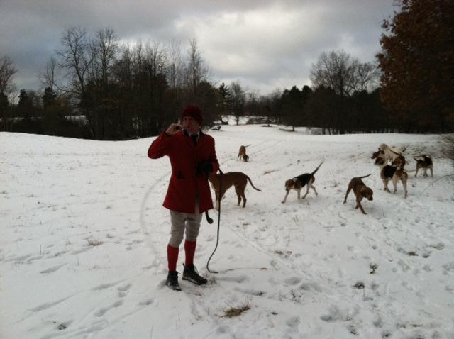 It was a brisk day but the cool temperatures helped to keep us comfortable as we walked behind our hounds. Winter: The Hunt Ball. Foxhunting, weather permitting.