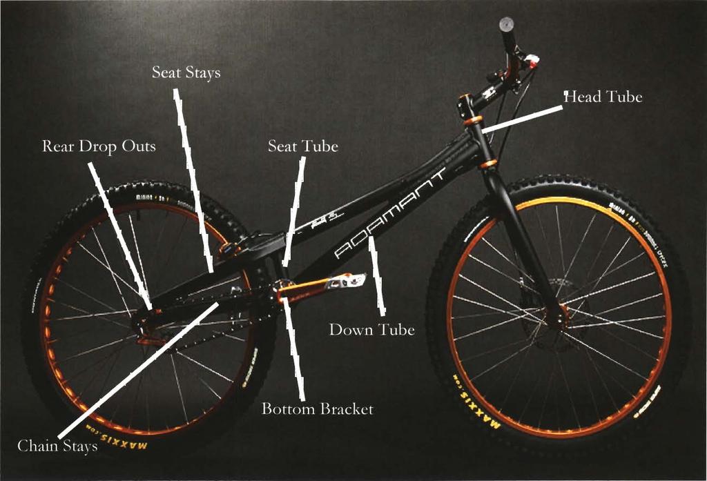 Appendix A- Bike Diagram Seat Stays \ Rear Drop Outs 1 Seat Tube < V 1 V Head Tube *,^V»*W1.