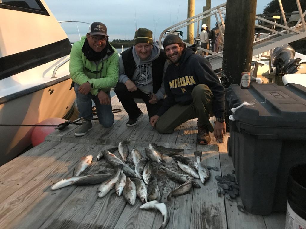 While fishing with Captain Kevin Rose of Miss Judy Charters Henk Van Dam Atlanta, Georgia and his stepson David Schoch Atlanta, Georgia has a great inshore catching time! What did that catch?