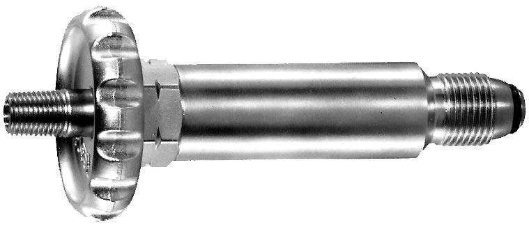 These filling connectors have an extended connection on the handwheel, which makes it possible to connect the loading hose to valves on cylinders with fixed collars.