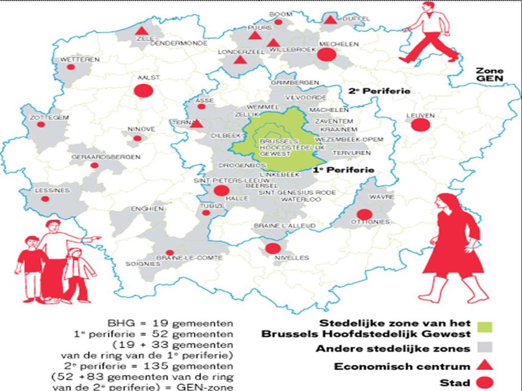 000 inhabitants (19 municipalities) Brussels 157.