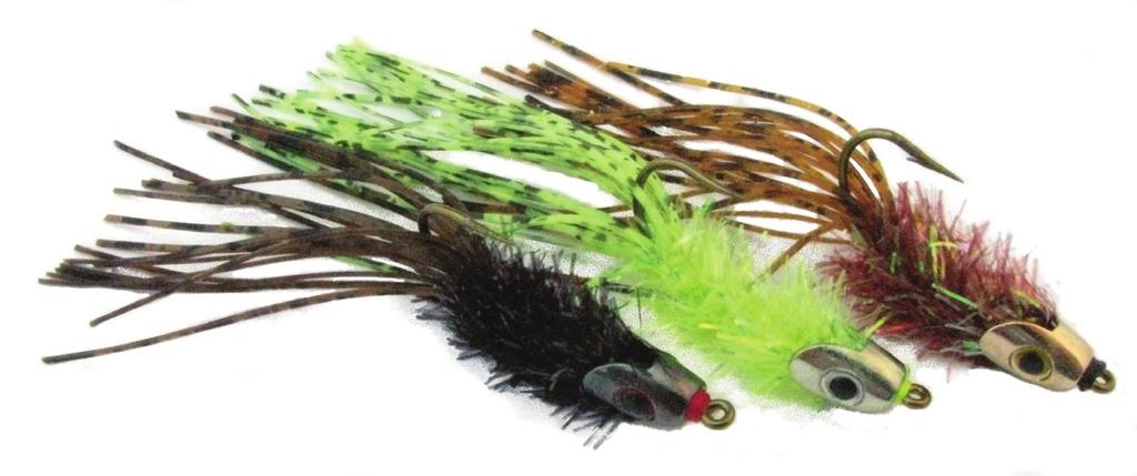 Colors: Black, Chartreuse & Brown Hook Sizes: #1 Salt Creature The authenticity of the Fish- Skull is the secret to this deadly imposter which is tied hook up in both saltwater and
