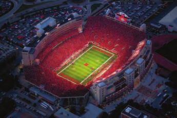 PAGE 10 HOME OF THE HUSKERS Memorial Stadium's history dates back more than 90 years.