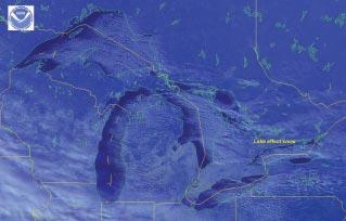20 CHAPTER TWO Photo 2-4 - Snowsqualls over the Great Lakes credit: NOAA Wind, Shear and Turbulence The why of winds are quite well understood.