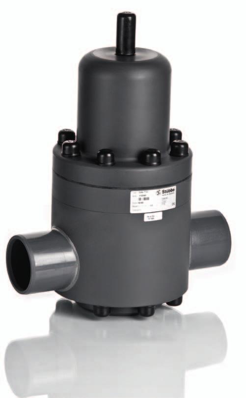 Pressure relef valve DHV 712 R Szes DN 10 - DN 50 Pressure relef valve DHV 712 Szes DN 65 - DN 100 PTFE+C 1.