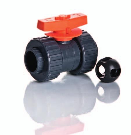 The valve opens and closes over a 180 angle and can be adjusted very precsely.