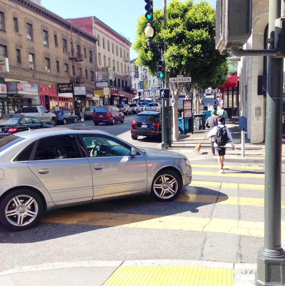 Department of Public Health while measuring vehicle yielding behavior on Kearny St as part of the San Francisco Safe Streets Campaign. Field review and data analysis compiled by the project team.
