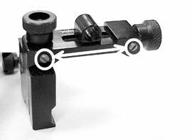 FIGURE 8 SIGHT ADJUSTMENT RASCAL RASCAL 1. Elevation Loosen the REAR SIGHT LOCKING SCREW to enable the elevation to be raised or lowered (see FIGURE 9). 2.