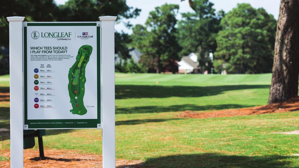 Longleaf Tee System Moving the game forward for all players PLAY STARTS AT LONGLEAF WITH A CHALLENGE TO THE