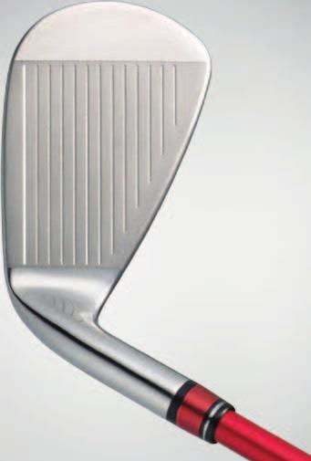 Double Undercut Cavity increases size of sweet spot maximizing power effectiveness Power Flow Weight System adjusts position
