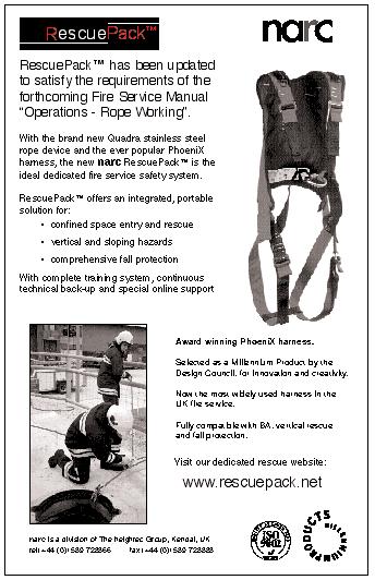 ROPE rescue metres off the ground wear fall prevention equipment. So lets assume a 2 metre free fall is the maximum allowable.