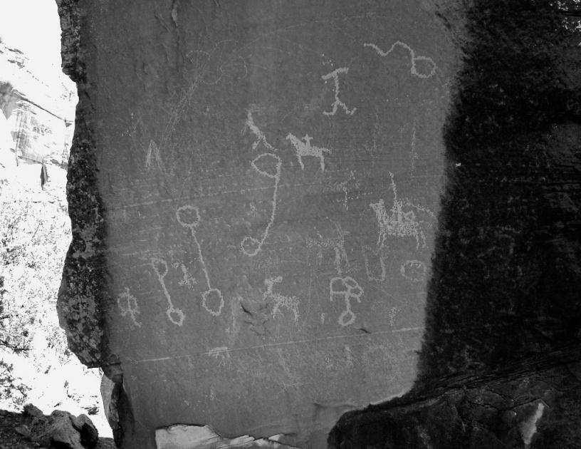 map. Petroglyph