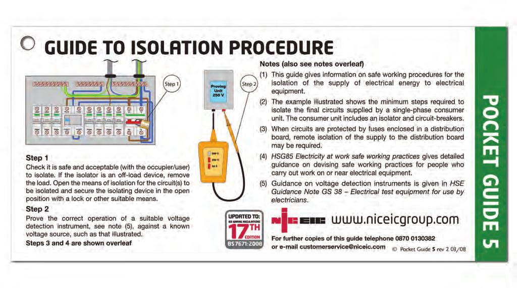 Annex 3 - Quick Guide to Safe Isolation Procedure NICEIC