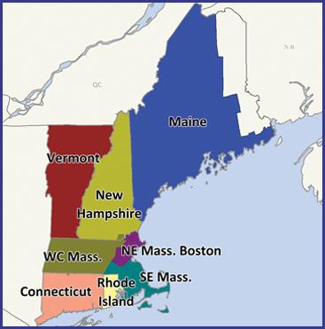 3.5 ISO New England Power Data Power consumption and demand in New England is divided into three regions: NEMASSBOST, WCMASS, and SEMASS (Figure 3.16).