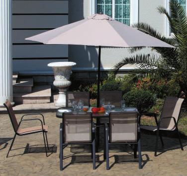 MOM S OUTDOOR LIVING ROOM! San Remo Padded Sling 597 Sunflower 7 pc.