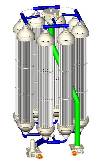 bottom inside a support frame. A schematic of a cooler module arrangement is shown in Figure 2.