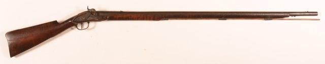 29-1/2"" oc.t to round 28 Ga. barrel, faux tiger maple stock, 45"" long overall.