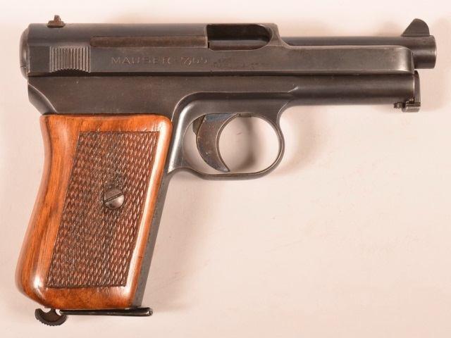 ""Double Crown over U"" proof is stamped behind the rear sight. The left side of the slide displays following markings, ""Waffenfabrik Mauser A.-G. 46 R - S&W Model 19-3.357 Mag Cal. Revolver.