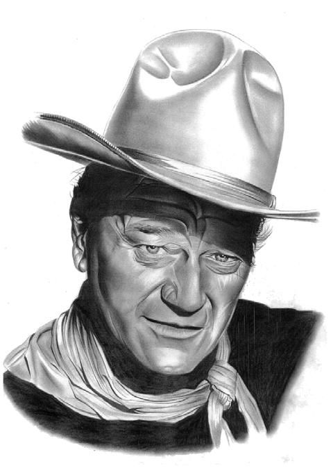 John Wayne s portrait.